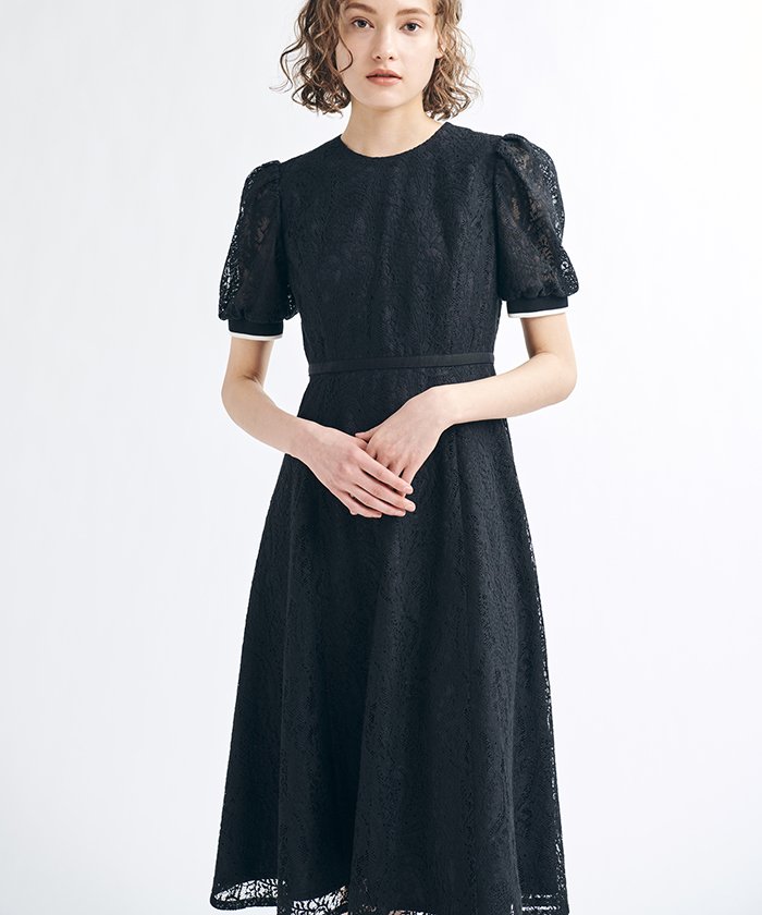 レースパフスリーブワンピース ランバンオンブルー Lanvin En Bleu Magaseek