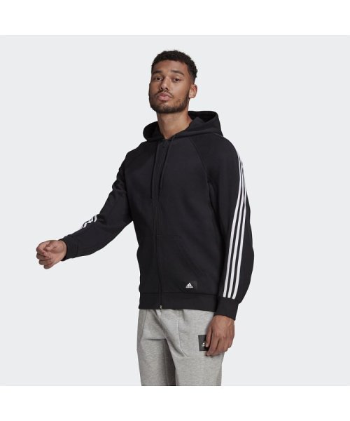 セール アディダス スポーツウェア 3ストライプス フード付きトラックトップ Adidas Sportswear 3 Stripes Hooded Track To アディダス Adidas Magaseek
