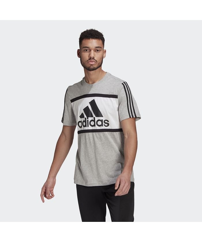 セール エッセンシャルズ ロゴ カラーブロック Tシャツ Essentials Logo Colorblock Tee アディダス Adidas Magaseek