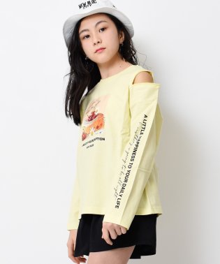 RiCO SUCRE/ハートチャームファスナー肩あきロングTシャツ/503826857