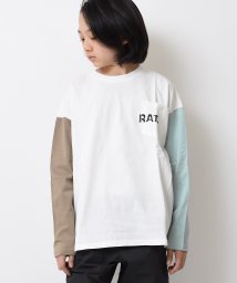 RAT EFFECT(ラット エフェクト)/ポケット付ロングTシャツ/オフホワイト
