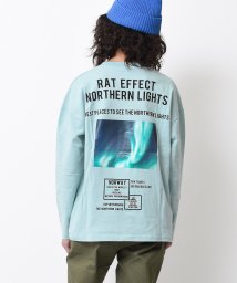 RAT EFFECT(ラット エフェクト)/フォトプリントロングTシャツ/グリーン