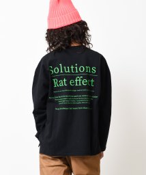 RAT EFFECT(ラット エフェクト)/バックプリントロングTシャツ/ブラック