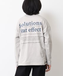RAT EFFECT(ラット エフェクト)/バックプリントロングTシャツ/ライトグレー