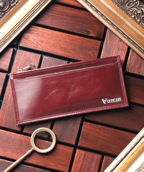 ヴァキュア Vacua 薄マチ長財布 ロングウォレット メンズ 紳士 本革 牛革 光沢 カードケース 箔押し Vacua Va 6210 Magaseek