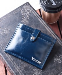 VACUA/薄マチミニ財布 極薄 折財布 ショートウォレット フラグメントケース メンズ 紳士 本革 牛革 光沢 カードケース 箔押し VACUA VA－6211/503827751