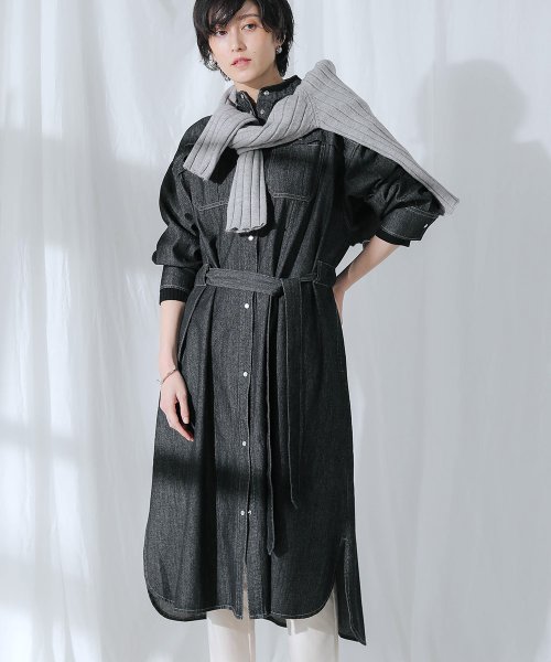 セール デニムロングシャツワンピース ブージュルード Bou Jeloud Magaseek