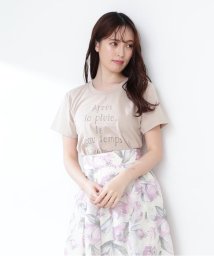 JILL by JILL STUART(ジル バイ ジル スチュアート)/｜美人百花4月号掲載商品｜フレンチロゴTシャツ/モカベージュ