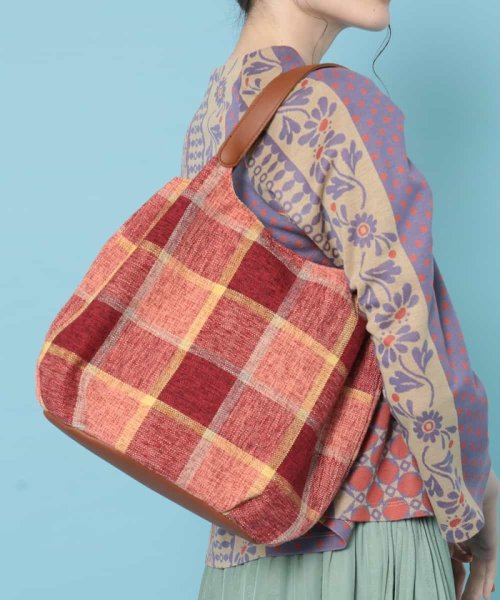 チェック柄トートバッグ ホコモモラ Jocomomola Magaseek
