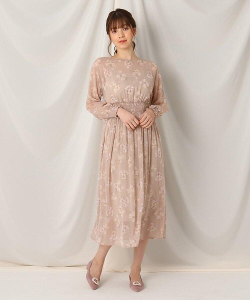 シアーチューリップ柄前後2wayワンピース クチュールブローチ Couture Brooch Magaseek