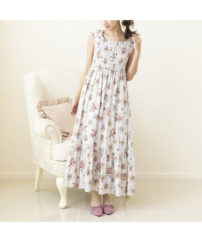 セール 50 Off Ouchi De Rose シャーリングマキシワンピース ローズティアラ Rose Tiara L Size Magaseek