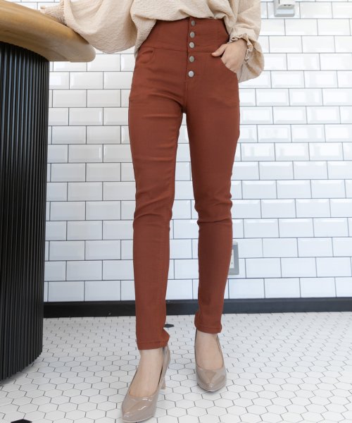 セール ハイウエストスキニーパンツ アドティエ Ad Thie Magaseek