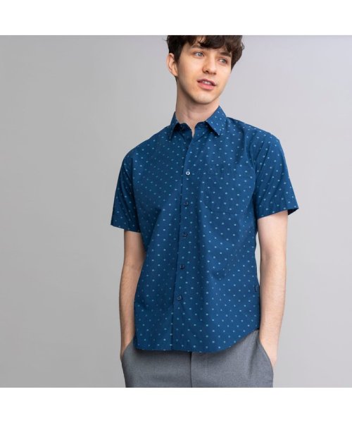 セール 吸水速乾 ダブルストライプ ドット 半袖シャツ エーグル メンズ ａｉｇｌｅ Men Magaseek