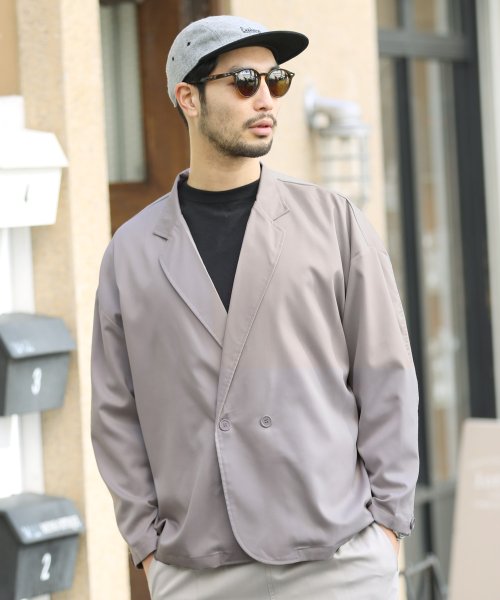 Trワンボタンダブルbigシャツジャケット テーラード ジャケット メンズ ダブルジャケット アウター ビッグシルエット オーバーサイズ ジギーズショップ Jiggys Shop Magaseek