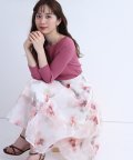 ワイドスリーブシフォンワンピース