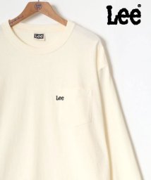 LAZAR(ラザル)/【Lazar】Lee/リー ワンポイント ミニロゴ刺繍 ポケット ロングスリーブTシャツ/オフホワイト
