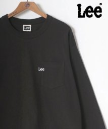 LAZAR(ラザル)/【Lazar】Lee/リー ワンポイント ミニロゴ刺繍 ポケット ロングスリーブTシャツ/ブラック