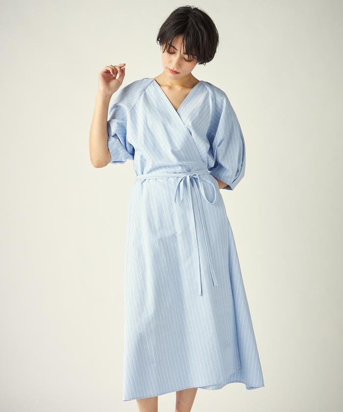 セール Musee ストライプカシュクールワンピース クリアインプレッション Clear Impression Magaseek