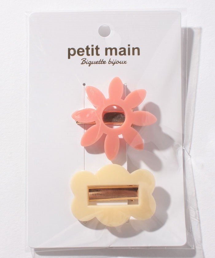 セール 花ヘアクリップ2個セット プティマイン Petit Main Magaseek