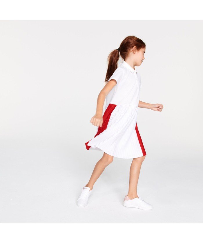 セール Girlsプリーツスカートポロワンピース ラコステ キッズ Lacoste Kids Magaseek