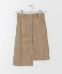 ITEMS URBANRESEARCH(アイテムズ アーバンリサーチ（レディース）)/チェックガラアシメスカート∴/BRN