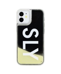 SLY(スライ)/iphone ケース iphone12mini スマホケース iPhone 12 mini スライ SLY ネオンサンドケース logo アイフォンケース/白×黒