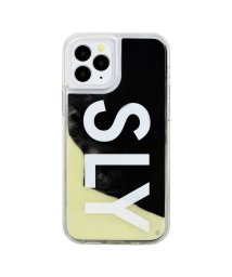 SLY(スライ)/iphone ケース iphone12 12pro スマホケース iPhone12 iPhone12Pro スライ SLY ネオンサンドケース logo/白×黒