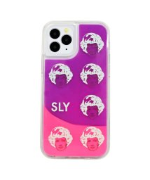 SLY(スライ)/iphone ケース iphone12 スマホケース iPhone12 iPhone12Pro スライ SLY ネオンサンドケース face アイフォン/ピンク×紫