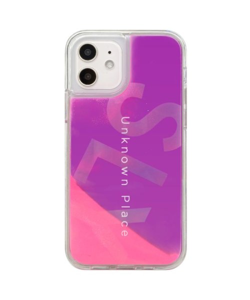 SLY(スライ)/iphone ケース スマホケース iphone12 iPhone12 iPhone12Pro スライ SLY ラメ入りネオンサンドケース アイフォン/ピンク×紫