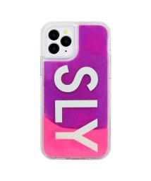 SLY(スライ)/iphoneケース iPhone12promax アイフォンケース iPhone12ProMax スライ SLY ネオンサンドケース スマホケース/ピンク×紫