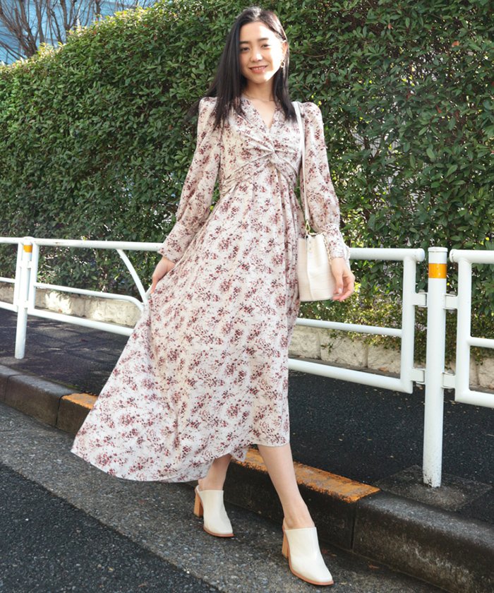 ツイストウエストプリーツマキシワンピース アンビエント Ambient Magaseek