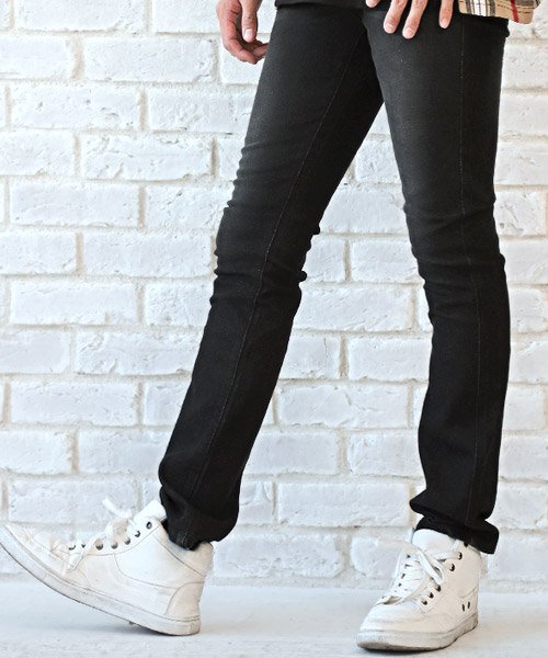 セール ブラックスキニーデニムパンツ デニムパンツ メンズ スキニーパンツ ブラックデニム スリム ラグスタイル Luxstyle Magaseek