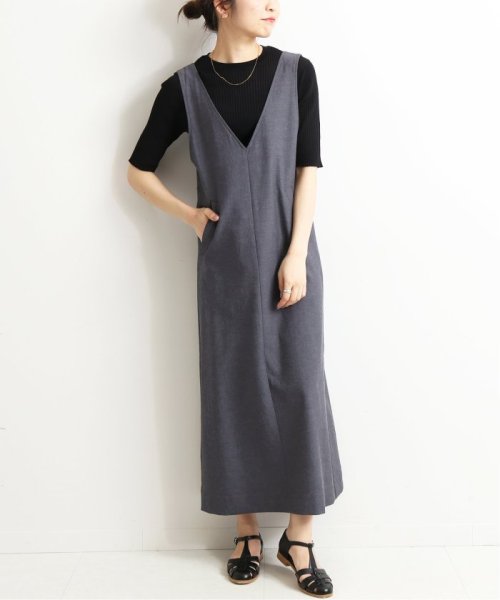 ツイルvネックジャンパースカート スローブ イエナ Slobe Iena Magaseek