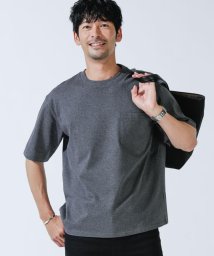 nano・universe(ナノ・ユニバース)/《汗染み防止》Anti Soaked ヘビークルーネックビッグTシャツ/チャコール3