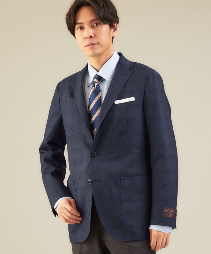 カノニコ Canonico トロピカル チェック 2b Rg 2p ジャケット グリーンレーベルリラクシング Green Label Relaxing Magaseek