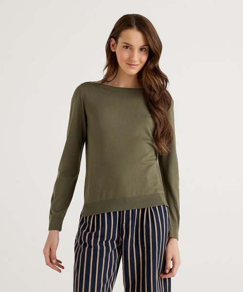 セール コットンモダールボートネックニット セーター ベネトン レディース Benetton Women Magaseek セール コットンモダールボートネックニット セーター ベネトン レディース Benetton Women Magaseek