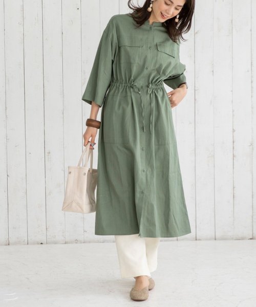 ヨクバリネン ミニヘリンボーンワンピース シャツワンピース コーエン Coen Magaseek