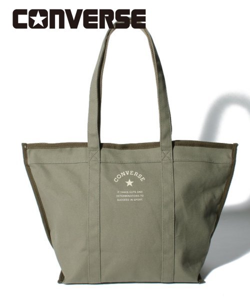 CONVERSE(CONVERSE)/CONVERSE CANVAS PIPING TOTE M /ｶｰｷｰ