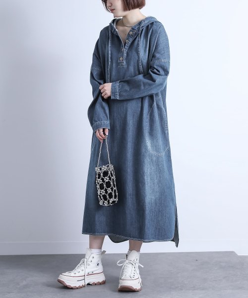 デニムフードワンピース オシャレウォーカー Osharewalker Magaseek