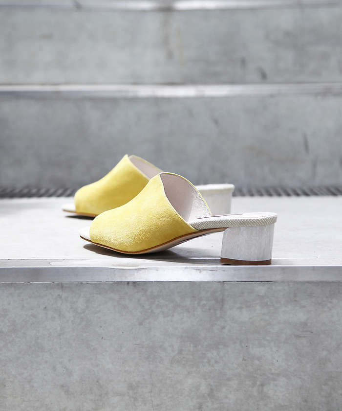 AuBANNISTER マーブルヒールミュール イエロー 39