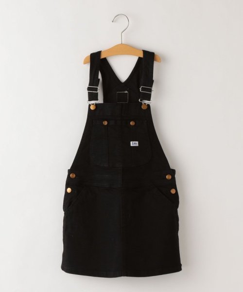 SHIPS KIDS(シップスキッズ)/Lee:デニム オーバーオール スカート(130～150cm)/ブラック