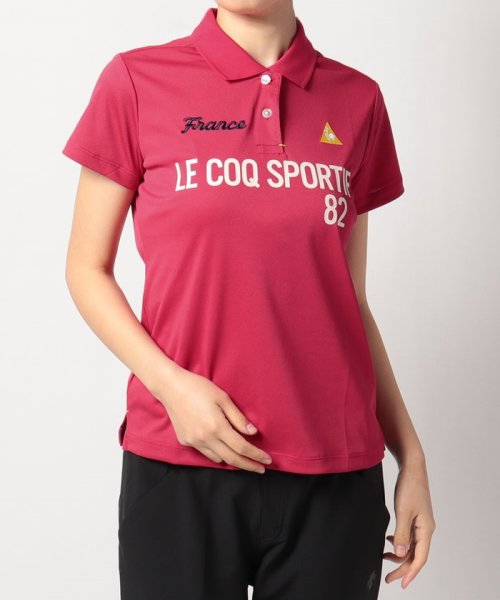 le coq sportif GOLF (ルコックスポルティフ（ゴルフ）)/バックプリントロゴ半袖シャツ【アウトレット】/レッド系