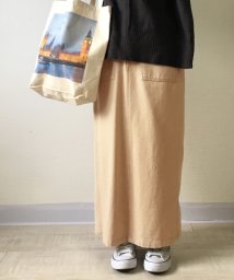 aimoha(aimoha（アイモハ）)/ハイウエストデザインのベイカースカート/キャメル