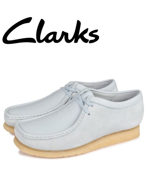 セール クラークス Clarks ワラビーブーツ メンズ Wallabee Boot ライト ブルー クラークス Clarks Magaseek