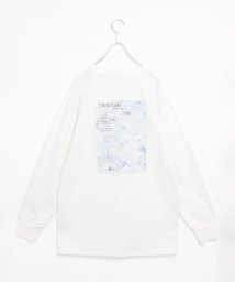 VENCE　EXCHANGE(ヴァンス　エクスチェンジ)/マーブルバックプリントロンTシャツ/オフホワイト