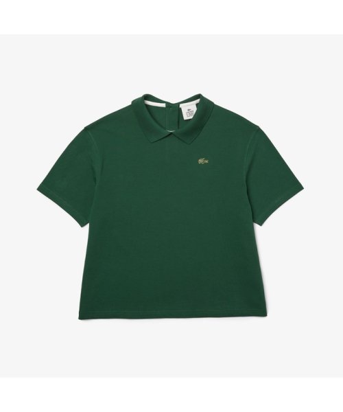 LACOSTELIVE LADYS(ラコステライブ　レディース)/LACOSTE L!VEバックプラケットアレンジポロシャツ/グリーン