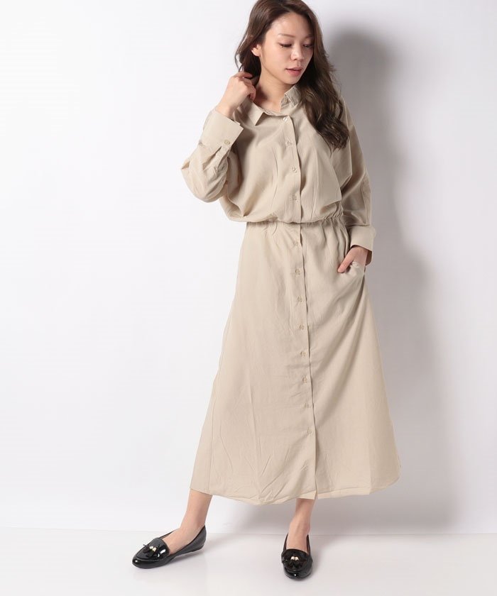 セール 81 Off E Hyphen World Gallery イーハイフンワールドギャラリー シャツ切替ロングワンピース イーハイフン ワールド ギャラリー E Hyphen World Gallery Magaseek