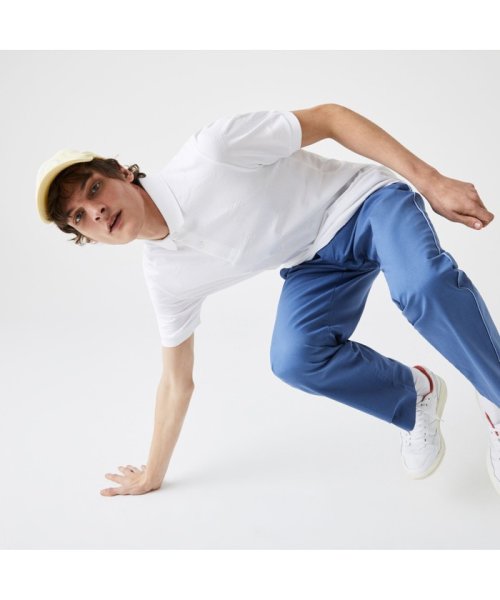 LACOSTELIVE MENS(ラコステライブ　メンズ)/LACOSTE L!VE総柄ジャカードポロシャツ/ホワイト