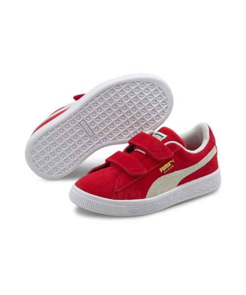 PUMA(プーマ)/キッズ スウェード クラシック XXI V スニーカー 17－21cm/HIGHRISKRED-PUMAWHITE