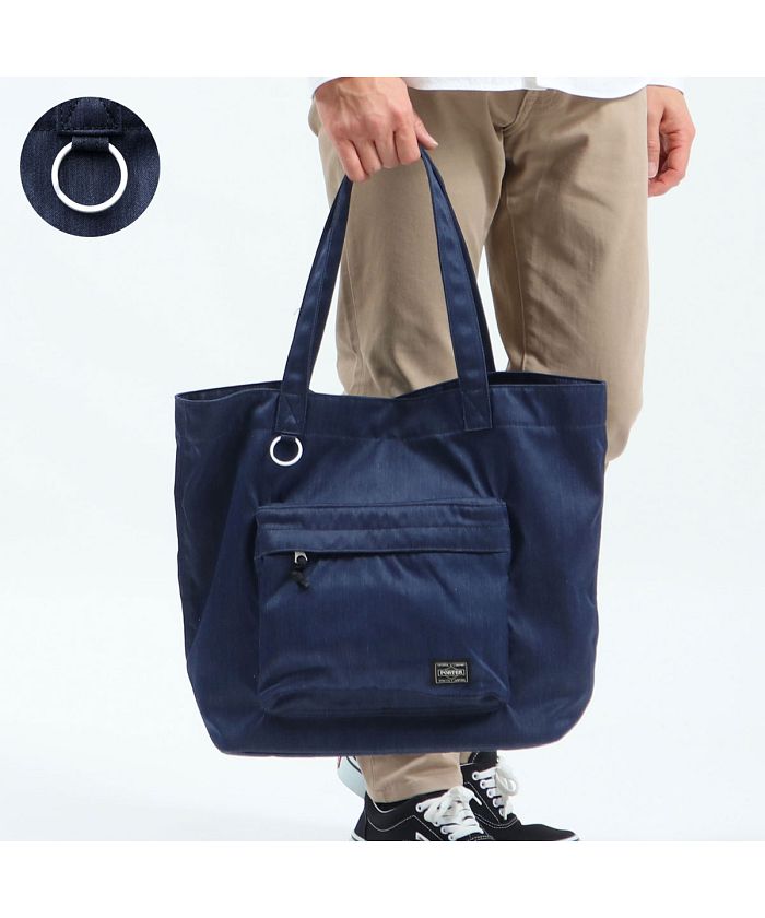 ポーター デニム トートバッグ 892－15100 トート 吉田カバン PORTER DENIM 長め A4 バッグ TOTE BAG